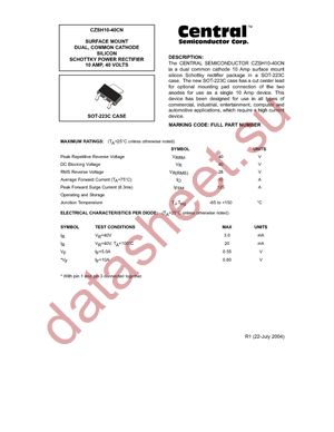 CZSH10-40CN TR datasheet  